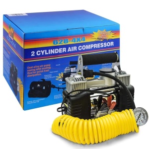 Compresor auto, 2 cilindri, 14 bar, 85 l/min, pentru SUV-uri, autoturisme, motociclete, biciclete si orice accesorii gonflabile - 628-4X4 - Img 3