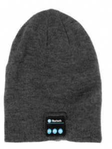 Fes Gri Inchis, Caciula Smart, cu casti si microfon intergrat, Bluetooth, Handsfree si Muzica, tricot, - Img 7