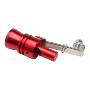 Fluier teava evacuare auto/moto, aluminiu rosu, efect sonor turbo, usor de montat - Img 2