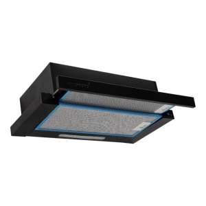Hota incorporabila telescopica Hausberg HB-1285NG, putere de absorbtie 420 m3/h, 2 motoare, 60 cm, Negru