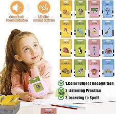 Joc Interactiv, ALBASTRU, Cititor Carduri in Limba Engleza Kitty Cards Reader, Invata Engleza 112 bucati carduri flash 224 de cuvinte, 2 ani+, Jucarie educativa Montessori, 0100ZD - Img 8