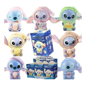 Jucarie Plus Stitch Stil Labubu – Figurine Mystery Box, 17 cm, BimBimBo