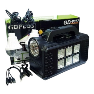 Kit solar GD-8077 cu lampa multifunctionala