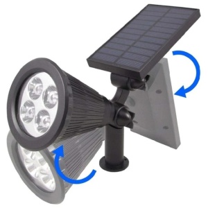 Lampa solara LED, baterie 3,7V 2200mAh, 5500K, 2W, 120 lm, IP65, ABS - Img 2
