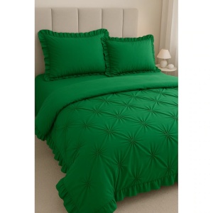 Lenjerie 4 Piese cu Volanase Finet, Verde Inchis, P-10 - Img 2