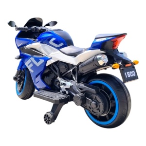 Motocicletă electrică pentru copii 1800BLU cu scaun din piele - Img 3