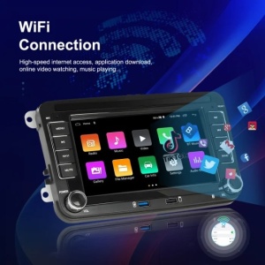 Navigatie Android CAMERA SPATE, Dedicata Volkswagen, Skoda, Seat, Golf 5, Golf 6, Jetta, Passat B6/B7, Tiguan, Touran, Transporter T5, Seat Leon si Skoda Octavia 2 si Fabia 2GB RAM, 32GB RAM, Ecran 7 inch, CarPlay si Android Auto Wireless, USB, Radio RDS - Img 3