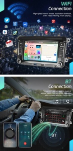 Navigatie Android CAMERA SPATE, Dedicata Volkswagen, Skoda, Seat, Golf 5, Golf 6, Jetta, Passat B6/B7, Tiguan, Touran, Transporter T5, Seat Leon si Skoda Octavia 2 si Fabia 2GB RAM, 32GB RAM, Ecran 7 inch, CarPlay si Android Auto Wireless, USB, Radio RDS - Img 9