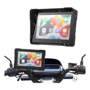 Navigatie GPS 5” pentru Motociclete, Android Auto & Apple CarPlay, Mirroring, Ecran IPS Tactil, Bluetooth Dual, FM Transmitter, Rezistenta la apa IP65, Control vocal, Suporturi Multiple
