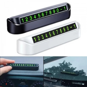 Oferta 1+1 Suport Numar Telefon Auto Card de Parcare Temporara Retractabil - Img 3