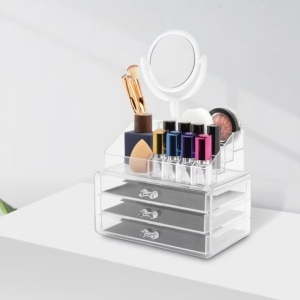 Organizator Acrilic pentru Cosmetice cu Oglindă  - Img 2