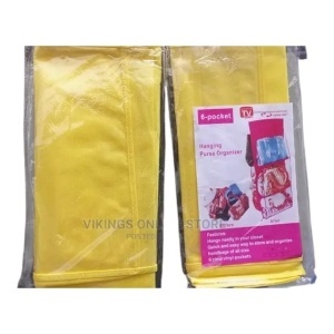 Organizator genti , galben ,6 buzunare 90*35*32 cm