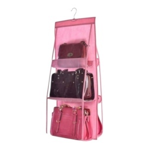 Organizator genti ,roz ,6 buzunare 90*35*32 cm