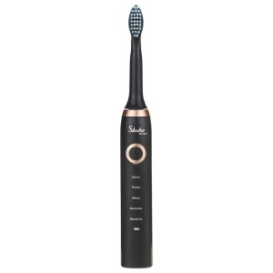 Periuta de dinti electrica, 5 moduri (Clean/Polish/White/Gumcare/Sensitive), reincarcabila USB, 3 capete de rezerva, indicator baterie, rezistenta la apa, NEGRU