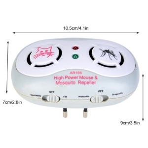 Pest Reject ultrasonic mini pentru soareci si insecte, 10.5x7x9cm, 220V, Alb - Img 2