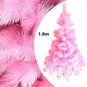 Pin Artificial de Craciun, Roz, Pin Lucios, inaltime 180cm, suport inclus