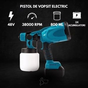 Pistol Vopsit Electric Fara Fir , 210W, Baterii Li-Ion, 800 ml - Img 2