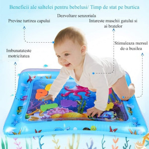 Saltea Gonflabila, Centru de Activitati Pentru Bebelusi, Multicolora Marin 69x 50 x 8 cm - Img 6