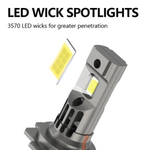 Set 2 Becuri LED H7 1:1 CANBUS 180W 20.000LM - Model Nou 2025, Cu Ventilator de Răcire - Img 3