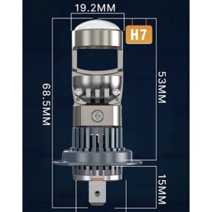 Set 2 bucati becuri led H7 12V, 28000LM, lumina alba, 280W, 6000K, K88 - Img 3