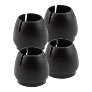 Set 4 capace protectie pentru picioare mobila, Silicon, 25-29mm, Negru