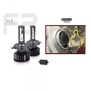 Set Becuri Auto H4 LED CANBUS, F2, 6000K 12V 24V 72W - Img 2