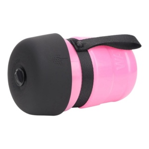Set de 2 bucati de sticla de apa pentru caini, , Silicon, 520 ml,roz - Img 2