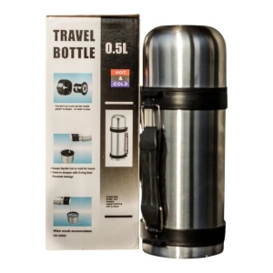 Termos, otel inoxidabil, cu mâner 0,5 l - Img 2
