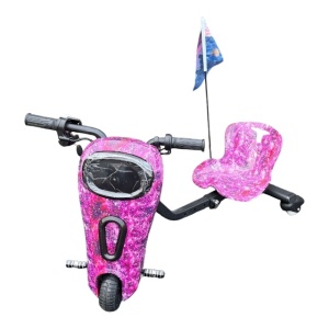 Tricicleta DRIFTURI electrică 360° pentru copii cu steag - Img 2