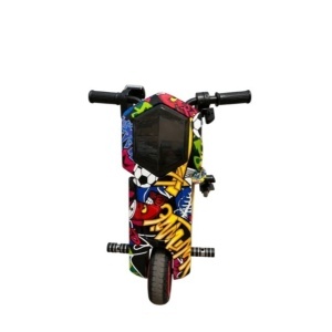 Tricicletă Electrică Drift pentru Copii, 350W, 36V, Roți Pivotante 360°, Bluetooth, LED, Model Graffiti Multicolor