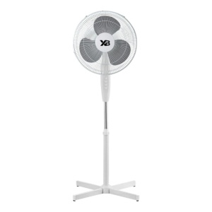 Ventilator cu picior HAUSBERG XB-110, 55w, 16 inch, 3 viteze, oscilatie, inaltime reglabila, Alb
