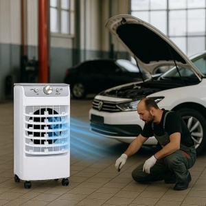 Aer Conditionat Mobil, 12 litri, 50W, 3 Viteze, Racire naturala cu Apa si Gheata, pentru uz interior - Img 4