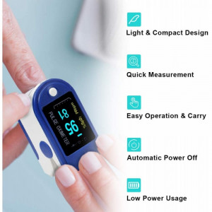 Aparat de masurare puls, Oximetru pentru deget cu display, Pulsoximetru, Masurare Saturatie Oxigen, Pentru Deget - Img 5