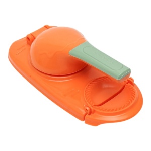 Aparat pentru galuste si coltunasi, plastic portocaliu-verde, forma rapida si uniforma, usor de utilizat, ideal pentru preparate traditionale, inchidere perfecta margini, curatare simpla, accesorii bucatarie practice, gatit eficient acasa - Img 3
