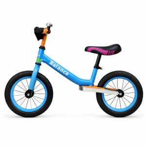 Bicicleta fara pedale 1199, Albastra, 2-6ani, Reglabila, Roti 12inch
