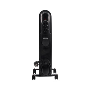 Calorifer electric cu ulei HAUSBERG HB-8915, 3 trepte, 800-1200-2000 W, 9 elementi 110 mm x 580 mm, termostat reglabil, maner si rotite pentru o deplasare facila, indicator luminos functionare, negru - Img 7