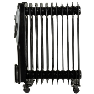 Calorifer electric Hausberg HB-8920NG, 2500 W, 11 elementi, 3 nivele de putere, termostat reglabil, Negru - Img 4