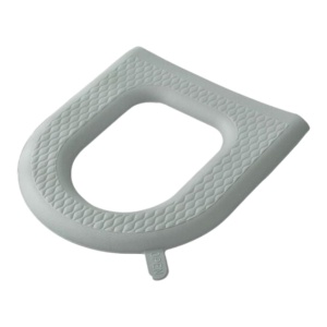 Capac de toaleta reutilizabil, material EVA, impermeabil, usor de curatat, portabil, albastru