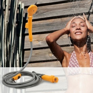 Dus portabil pentru camping, drumetii, spalat masina sau animale, alimentare auto DC 12V - Img 2