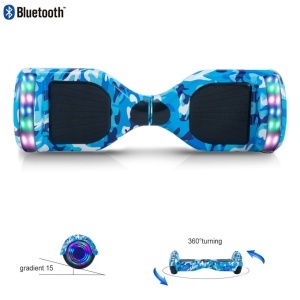 Hoverboard, roti 6.5", autonomie 15 km, viteza 10 km/h, putere motoare 700W (2 x 350), Bluetooth,