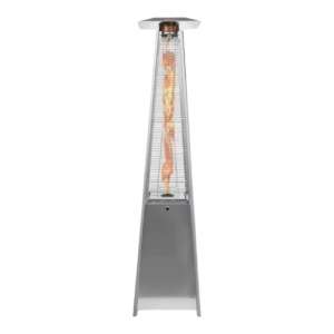 Incalzitor pe Gaz pentru Terasa Exterioara Hausberg HB-8817IN, 14 kW, Tub de Sticla Borosilicata, Aprindere Prin Impulsuri, Siguranta Anti-inclinare, Corp Aluminiu si Otel Inoxidabil
