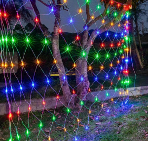 Instalatie 7037C - Instalatie Plasa Multicolora, 1.5m x 1.5m, Interconectabil, Multiple Jocuri de Lumini - Img 4