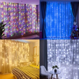 Instalatie 7070WW - Perdea Ploaie, 240Leduri, V8 Alb Cald, 6m x 1m, Interconectabila, Ip65
