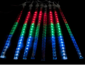 Instalație Tip Turturi, tub 30cm, 8 Tuburi Multicolori, 2.1M, Interconetabil, Instalatie luminoasa cu 8 tuburi pentru sarbatori - Img 2
