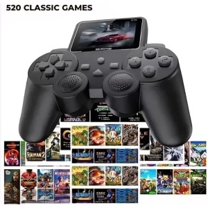 Jucarie Consola Portabila 520 jocuri clasice integrate, model Retro S10 "Gamer Pro", 2-in-1 Gamepad & Player Digital, Ecran color, Suport AV Out si Baterie de Lunga Durata - Img 5