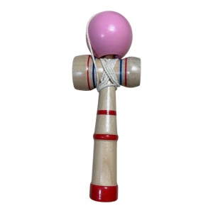 Kendama profesionala din lemn , model clasic ,roz
