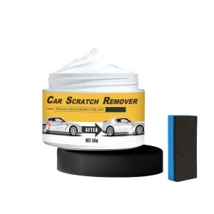 Kit De Reparare Zgarieturi Auto Tip Pasta Polish Cu Burete Inclus, Solutie Pentru Restaurare Exterior Auto, Detaling, Potrivit Pentru Orice Tip De Masina, 50 ML, Alba - Img 2