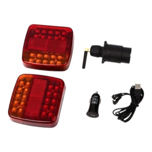Kit LED Lampi , Wireless, 5 functii, Pentru Remorca Magnetica Fara Fir 12V-24V - Img 3