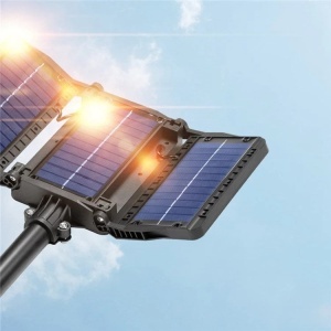 Lampa Solara Stradala Tripla 200W COB – Autonoma, IP65, Senzor Miscare - Img 2