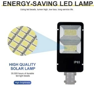 Lampa Stradala Proiector LED cu Incarcare Solara , 2 cadrane, 200W, Panou Solar si Telecomanda - Img 7